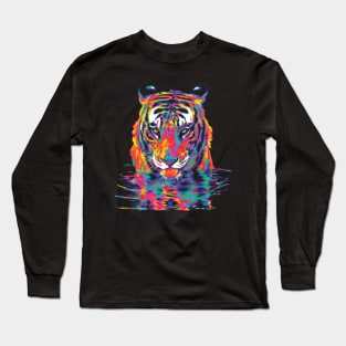 Rainbow Tiger Stare Long Sleeve T-Shirt